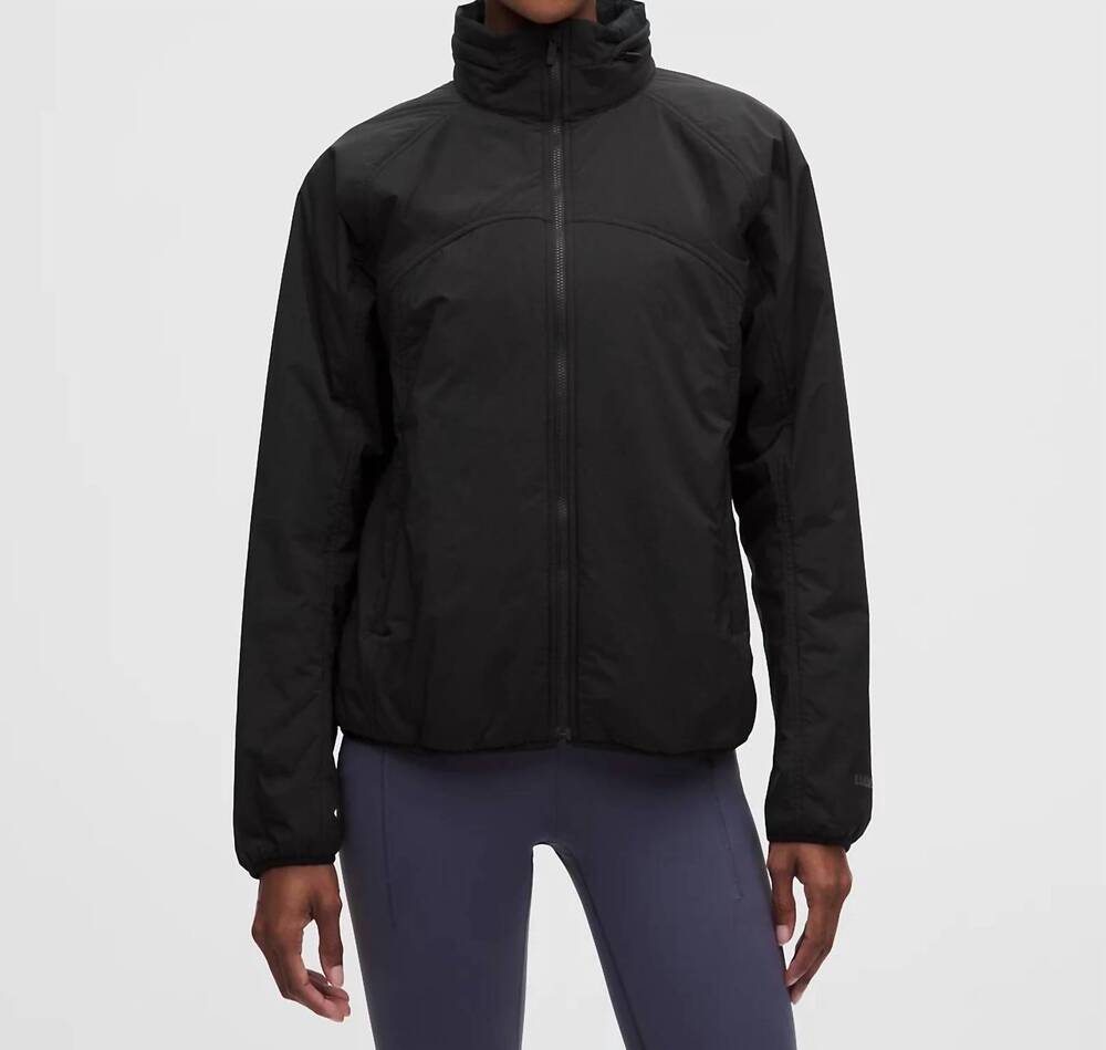 NEW LULULEMON insulated back-vent running jacket in black